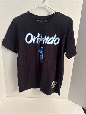 Mitchell & Ness NBA Orlando Magic T-Shirt Tracy McGrady 1 Black Youth Large NWT